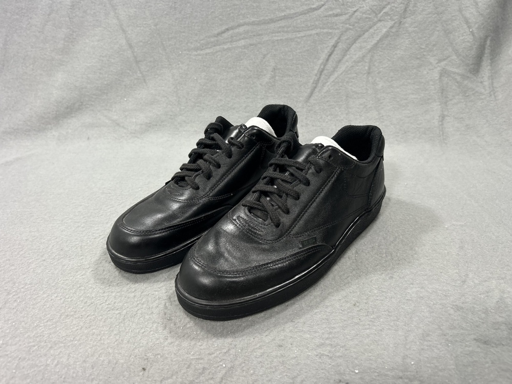 Thorogood Code 3 Shoes Mens 7.5 Black Postal Leather Vibram Slip Resistant USA